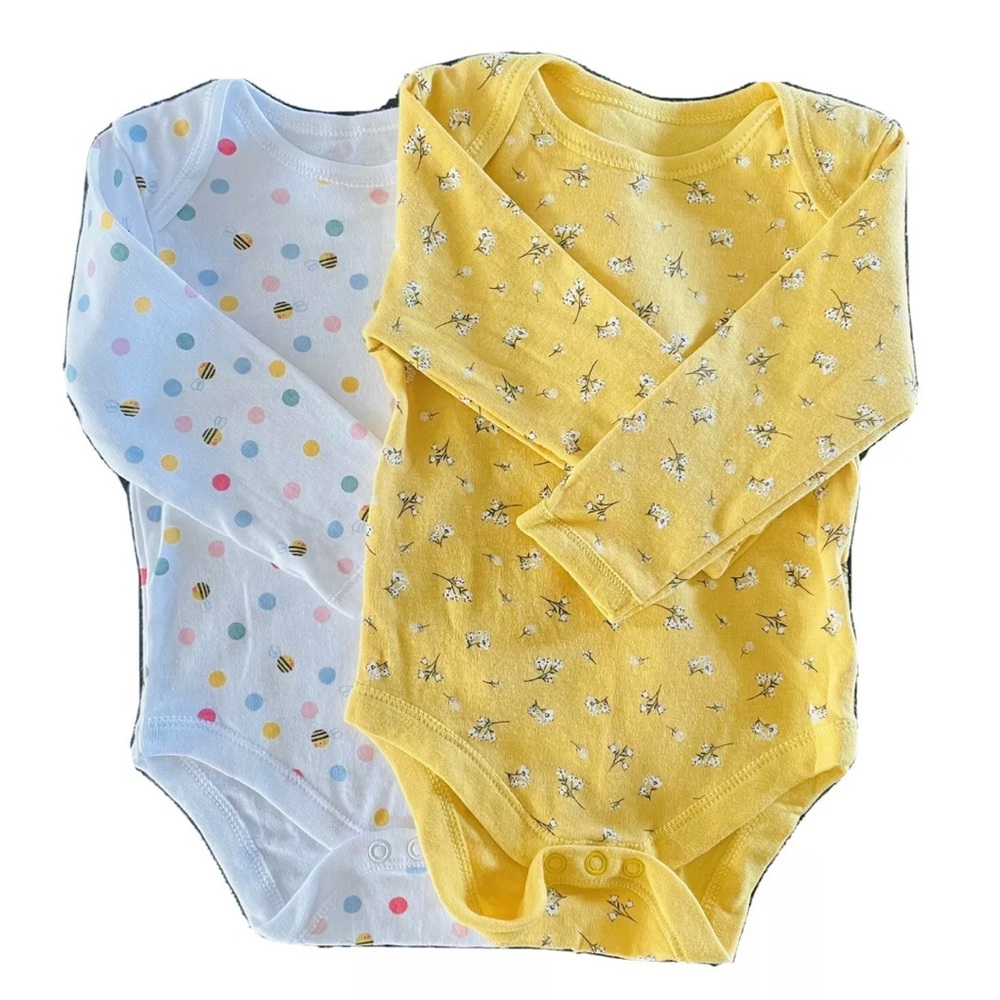 9-12 month Long sleeve bodysuits bundle of two